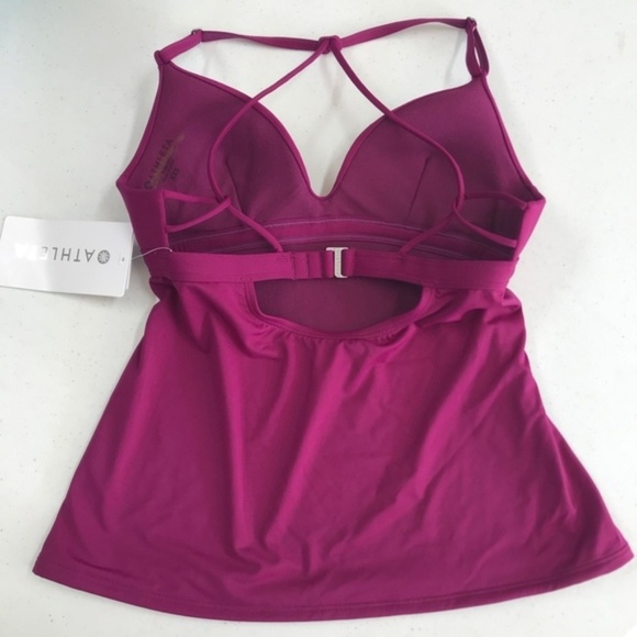 Athleta Prism Back Tankini XXS Exotic Fuchsia - Picture 5 of 5
